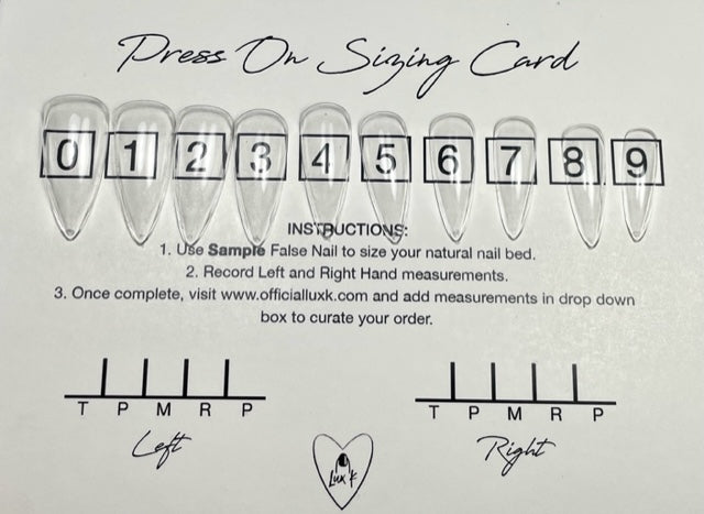 Press On Sizing Kit